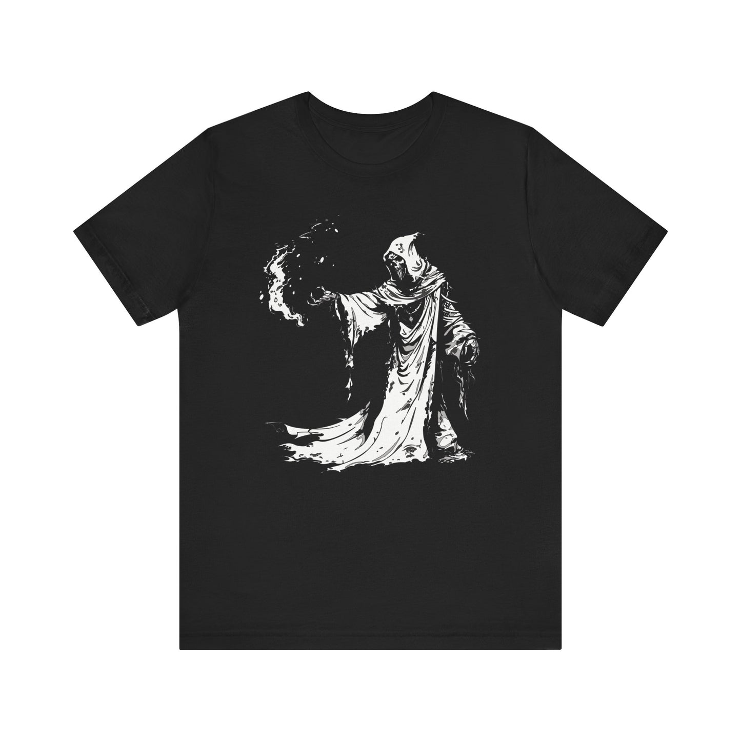 Gothic Shirt featuring an undead lich, front view