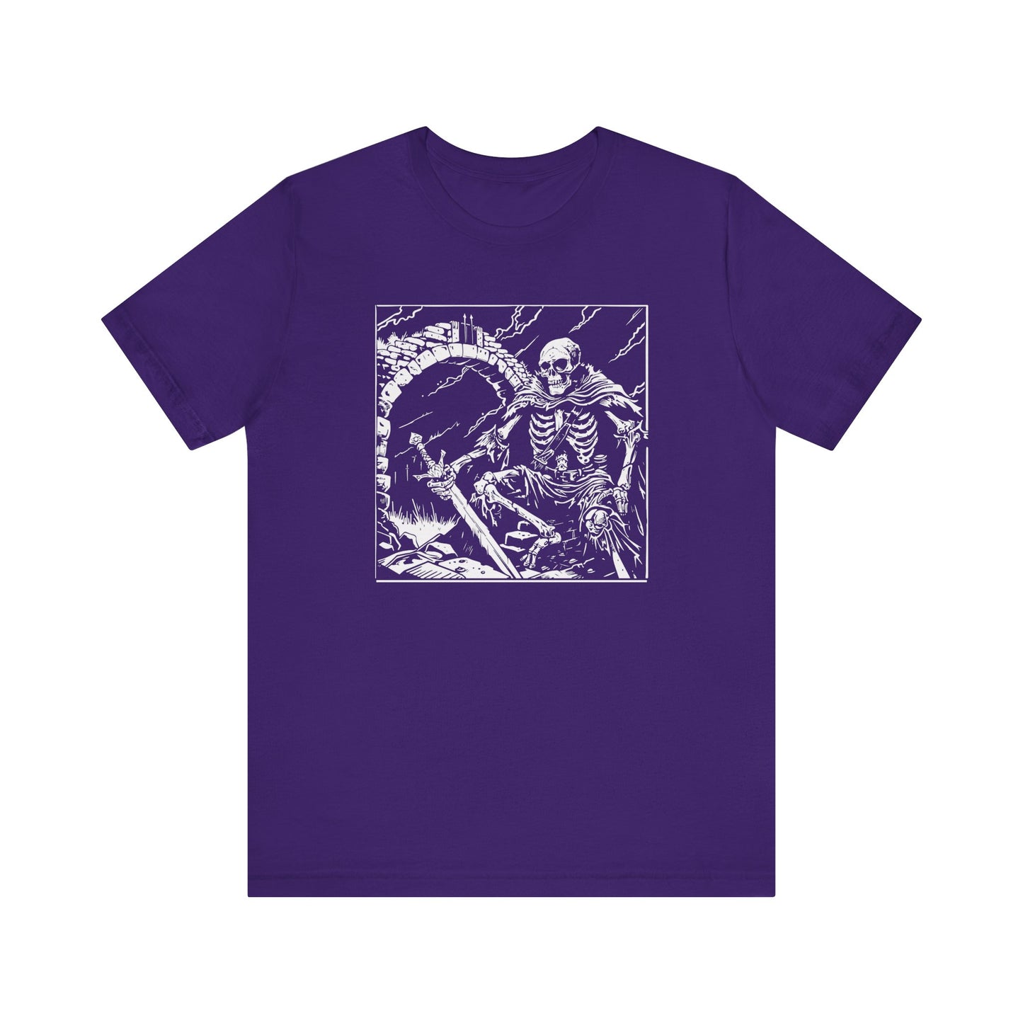 Skeletal Warrior Gothic T-Shirt – Fantasy Skeleton Shirt