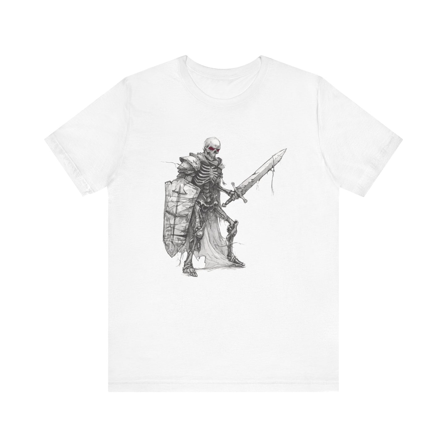 Gothic Shirt with an undead knight, front view