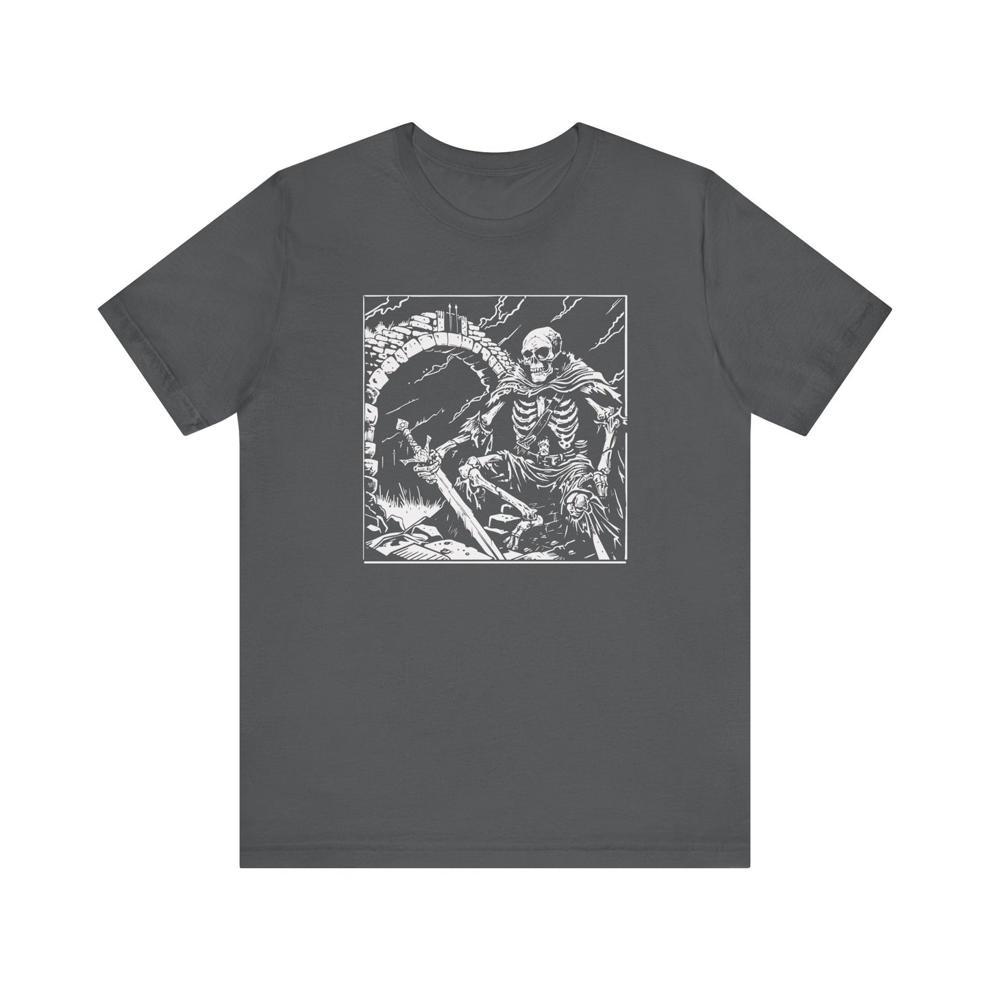 Skeletal Warrior Gothic T-Shirt – Fantasy Skeleton Shirt