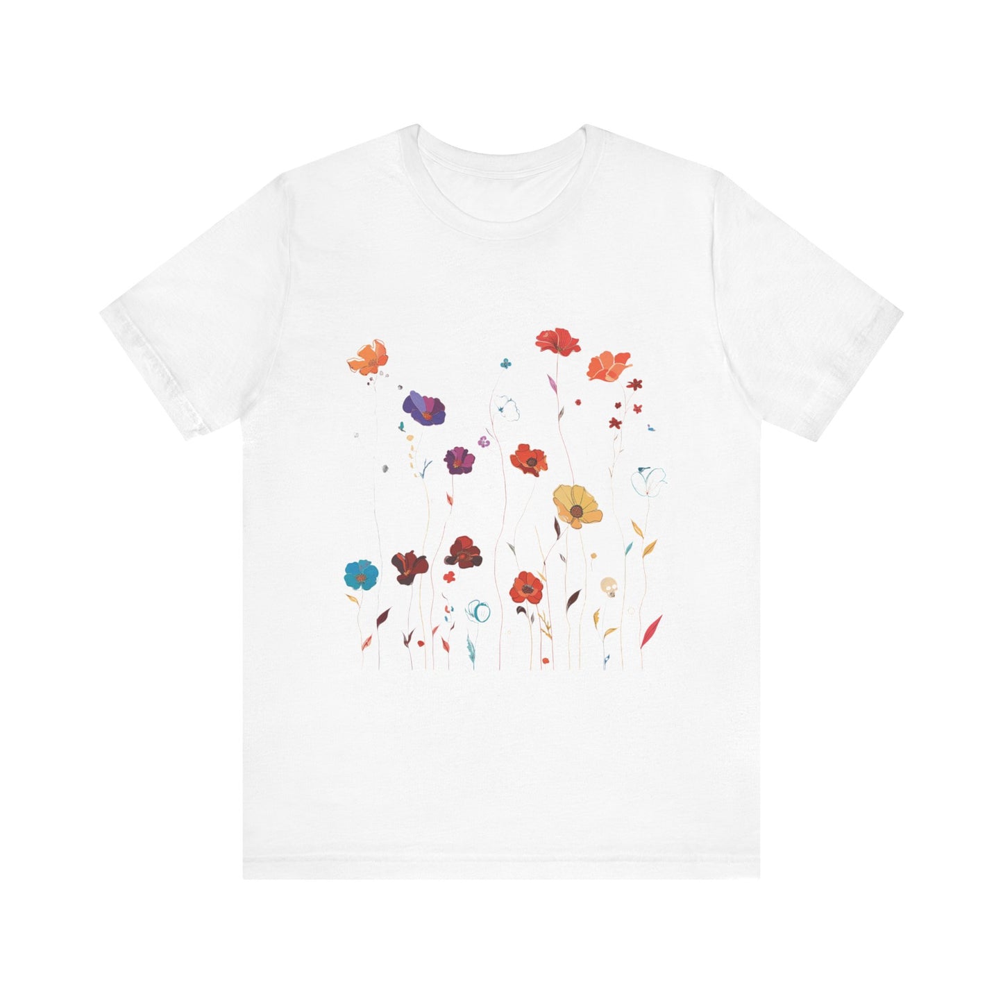 Floral Shirt with a Skull - Witchy Shirt