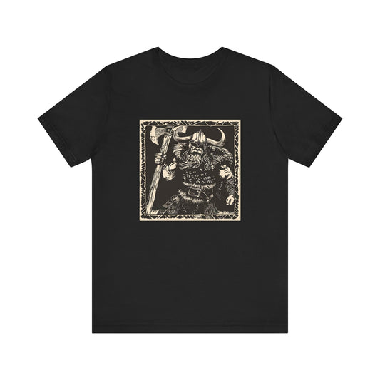 Viking shirt, gothic shirt in lithograph style, front view