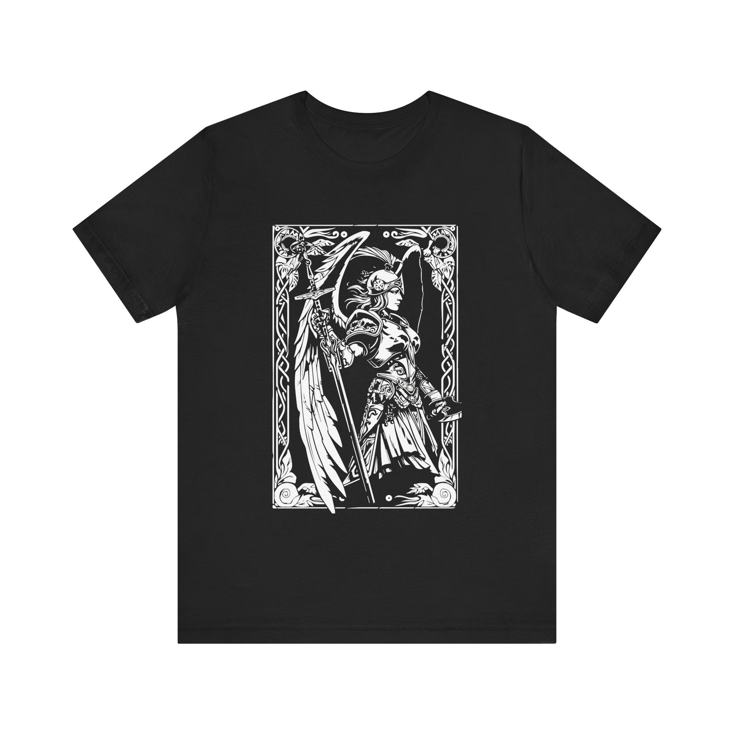 Gothic Shirt featuring a Valkyrie in a lithograph style