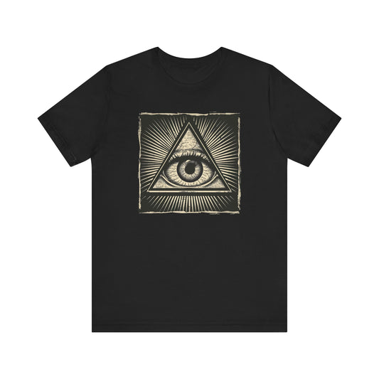 All-Seeing Eye Gothic Shirt – Mystical Lithograph Shirt