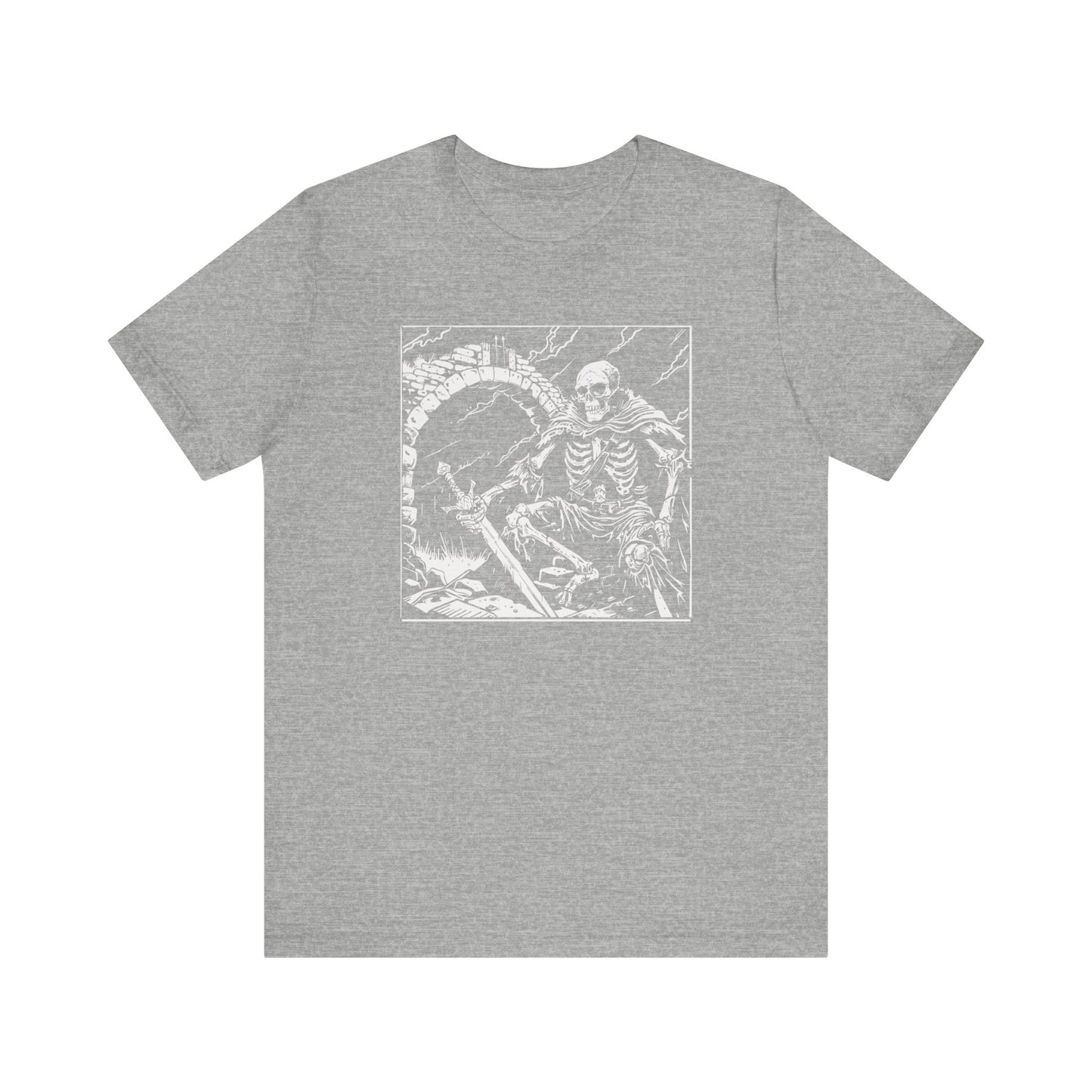 Skeletal Warrior Gothic T-Shirt – Fantasy Skeleton Shirt